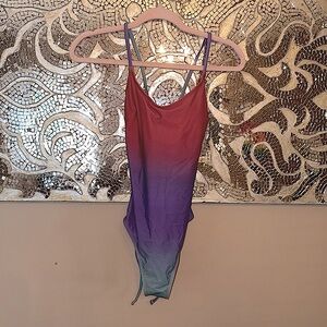 Cupshe Purple and Blue Ombre One Piece Swimsuit